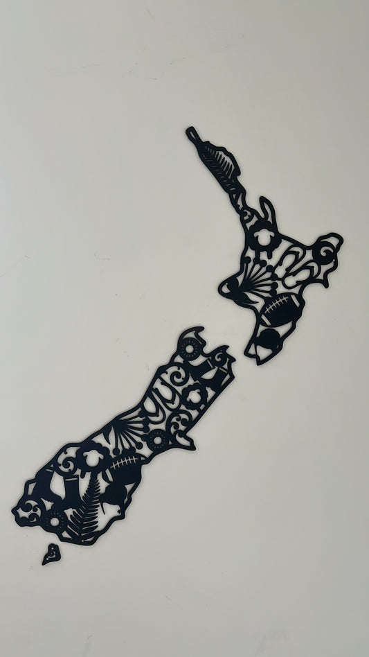 Aotearoa map wall art